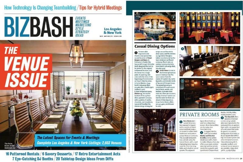 Hospitality public relations feature in BizBash Magazine