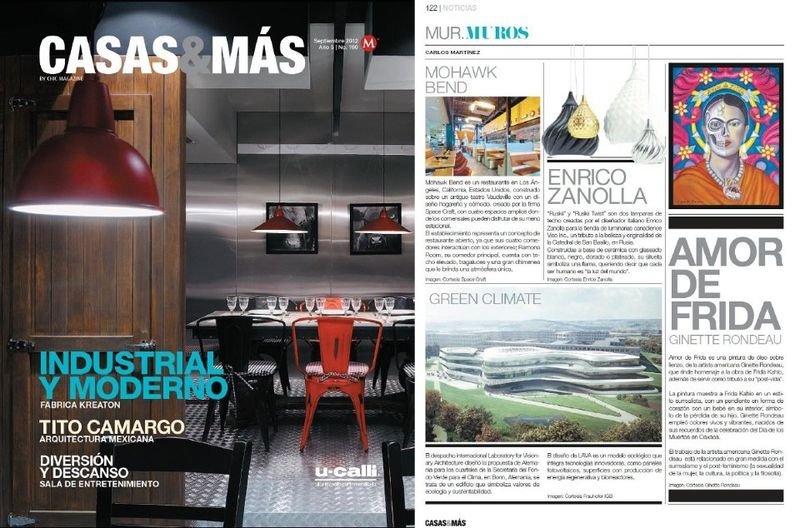 Architecture design public relations feature in Casas & Mas Magazine