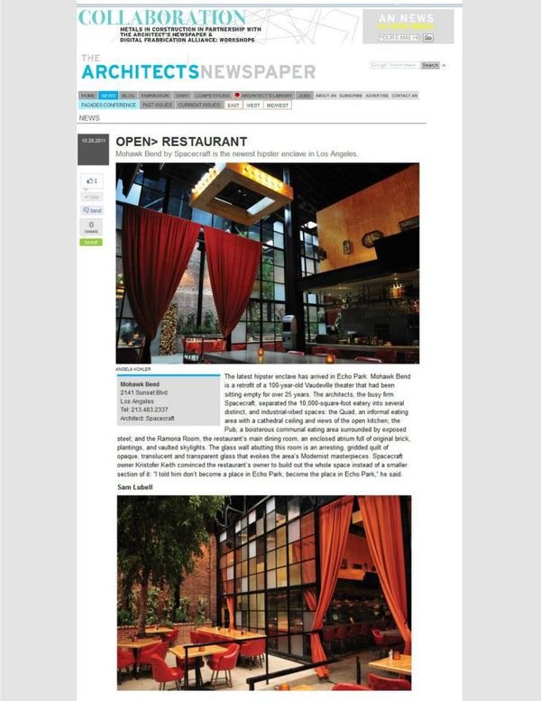 Hospitality public relations feature in The Architects Newspaper